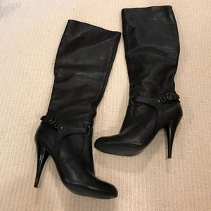 Aldo black leather boots